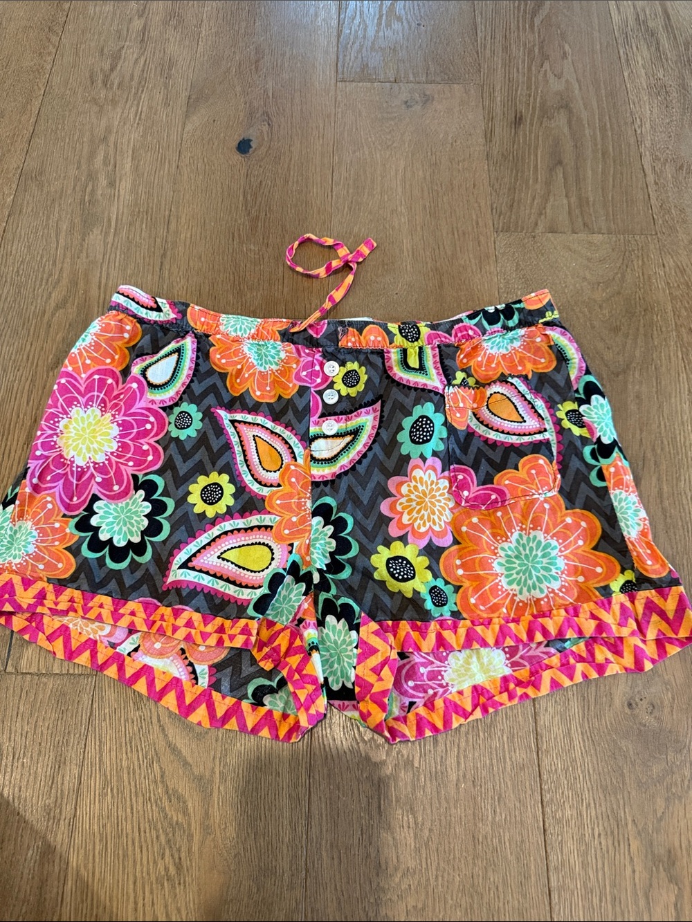 Vera Bradley Ziggy Zinnia 100% Cotton Pajama Shorts - M